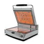 image of Eurodib SAP015PT 19" Single Panini Sandwich Grill w/ Glass-Ceramic Smooth Plates, 240V 
