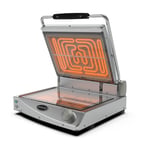 image of Eurodib SAP015T 19" Single Panini Sandwich Grill w/ Glass-Ceramic Smooth Plates, 120V 