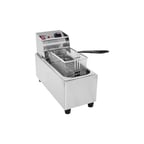 image of Eurodib USA SFE01860D120 Full Pot Countertop Electric Fryer with Twin Baskets, 8-1/2 qt. (8 L) Capacity,120v