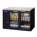 image of Everest EBB48G-24 49" Two Section Back Bar Cooler with Glass Door, 13.0 cu. ft.