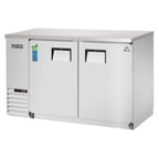 image of Everest EBB59-SS 57" Two Section Back Bar Cooler with Solid Door, 20.0 cu. ft.