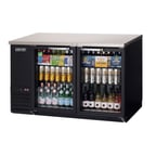 image of Everest EBB59G-24 57" Two Section Back Bar Cooler with Glass Door, 17.0 cu. ft.