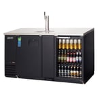 image of Everest EBD3-BBG-24 68" Back Bar & Direct Draw Keg Refrigerator Combo