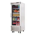 image of Everest EBGR1 27" One Section Reach-In Refrigerator w/ Glass Full Door, Bottom Mount, Stainless Steel, 21 cu. ft.