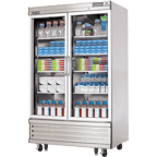 image of Everest Refrigeration EBGR2-LAB 54" Medical Refrigerator w/ 2 Glass Full Doors, 33.0 Cu.Ft.