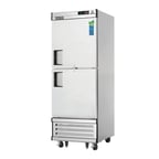 image of Everest EBWRH2 29" One Section Reach-In Refrigerator w/ 2 Solid Half Doors, Bottom Mount, Stainless Steel, 23 cu. ft.