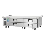 image of Everest ECB82-86D4 86" 2- Section Refrigerated Chef Base w/ Heavy Duty 4 Drawers