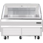 image of Everest EOMH-60-W-35-S 60" Horizontal Open Air Merchandiser in White, Deck Only, Open Curved, 9.3 cu. ft.