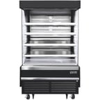 image of Everest EOMV-48-B-28-T 48" Vertical Open Air Merchandiser in Black, High Profile, 4 Shelves, 16.8 cu. ft.