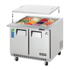 image of Everest EOTPS2 35" Two Section Mega Top Sandwich/Salad Prep Table w/ 2 Doors, 12 Pans
