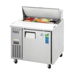 image of Everest EPR1-24 35" One Section Sandwich/Salad Prep Table w/ 1 Door, 8 (1/9 size) Pans