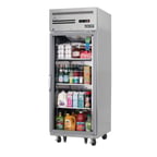 image of Everest ESGR1 29" One Section Reach-In Refrigerator w/ Glass Full Door, Top Mount, Stainless Steel, 23 cu. ft.