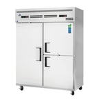 image of Everest ESWQ3 59" 2-Section Reach-In Refrigerator/Freezer Combo, 1 Full /2 Half Solid Doors, 39 (R) & 13 (F) cu. ft.