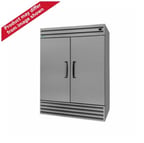 image of Excellence CR-43SSHC 54" Two Section Reach-In Refrigerator w/ 2 Solid Doors, Bottom Mount, Stainless Steel, 43 cu. ft.