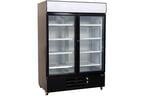 image of Excellence TKOF-42 54" 2 Glass Door Freezer Merchandiser in Black, 41.9 cu. ft.