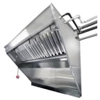 image of Hoodmart LBOX-AV10C-AF 10' X 40" Integrated Exhaust Hood & Fan System w/ Fire Suppression  