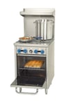 image of Comstock-Castle F318 24" Gas Restaurant Range w/ (4) Open Burners, (1) Space Saver Oven, 132.000 BTU
