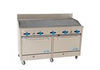 image of Comstock-Castle F3226-5RB 60" Gas Restaurant Range w/ (1) Full Charbroiler, (2) Standard Ovens, 210.000 BTU 