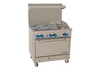 image of Comstock-Castle F330-12 36" Gas Range w/ (4) Burners, 12" Griddle, (1) Standard Oven, 146.000 BTU