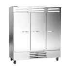 image of Beverage-Air FB72HC-5S 75" Three Section Reach-In Freezer w/ 3 Solid Doors, Bottom Mount, 69 cu. ft.