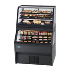 image of Federal Industries CRR4828/RSS4SC 48" Specialty Display Hybrid Merchandiser in Black, Self-Service, 2 Shelves, w/ Rear Sliding Doors 12.5 cu. ft.