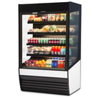 image of Federal Industries VRSS4878S 47" Self-Serve Vertical open Air Merchandiser, 4 Shelves, Glass Sides, 25.74 cu. ft.