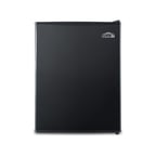 image of Summit FF29K 19" Freestanding Compact Refrigerator in Black w/ Glass Shelves, 2.4 cu. ft.