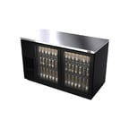 image of Fagor Refrigeration FBB-59G-N Refrigerated Back Bar Cabinet w/ 2 Glass Doors, 4 Shelves, 2 Rails
