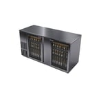 image of Fagor Refrigeration FBB-69GS-N Refrigerated Back Bar Cabinet w/ 2 Glass Doors, 4 Shelves, 2 Rails