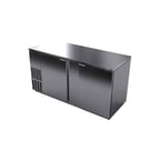 image of Fagor Refrigeration FBB-69S-N Refrigerated Back Bar Cabinet w/ 2 Solid Doors, 4 Shelves, 2 Rails