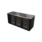 image of Fagor Refrigeration FBB-79G-N Refrigerated Back Bar Cabinet w/ 3 Glass Doors, 6 Shelves, 4 Rails