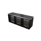image of Fagor Refrigeration FBB-95G-N Refrigerated Back Bar Cabinet w/ 3 Glass Doors, 6 Shelves, 4 Rails