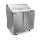 image of Fagor Refrigeration FST-36-10-N 36" Sandwich / Salad Prep Table w/ 2 Doors, 10 Pans