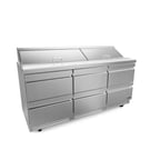 image of Fagor Refrigeration FST-72-18-D6-N 72" Sandwich / Salad Prep Table w/ 6 Drawers, 18 Pans