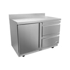 image of Fagor FWR-48-D2-N 48" 2-Section Worktop Refrigerator w/ 2 Drawers & 1 Door, 16.7 cu. ft.
