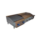 image of Comstock-Castle FHP60-36T-2RB 60" Countertop Gas Griddle/Charbroiler Combination, 115.000 BTU