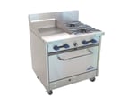 image of Comstock-Castle FK430-18 36" Gas Range w/ (2) Open Burners, 24" Griddle, (1) Standard Oven, 146.000 BTU