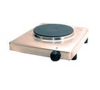 image of FMP 1161001 11" Electric Countertop Hotplate w/ (1) Solid Burner, Infinite Controls, 1.5 kW, 120v