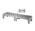 image of FMP 126-6015 Metro Bow Tie Gray Polyethylene Slotted Dunnage Rack with 3000 lb. Capacity