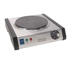 image of FMP 92027 11" Electric Countertop Hotplate w/ (1) Solid Burners, Infinite Controls, 1.3 kW, 120v