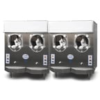 image of Frosty Factory 215R 2/1 Cylinder Type Frozen Drink Machine,Remote w/(2) 12qt. Hopper (2 Disp/1 Cond)