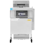 image of Frymaster 1FQE60U Full Pot Floor Model Electric Fryer w/ Built-In Automatic Filtration, 60-lbs. Fat