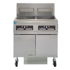 image of Frymaster FPPH255 Multiple Battery Gas Fryer w/ (2) 50-lb Frypots, Built-In Filtration, 160,000 BTU