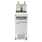 image of Frymaster FPRE114 Full Pot Floor Model Electric Fryer w/ Open Pot Design, 2 Twin Baskets, 50-lbs. Fat