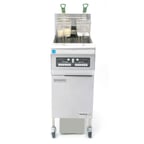 image of Frymaster FPRE117 Full Pot Floor Model Electric Fryer w/ Open Pot Design, 2 Twin Baskets, 50-lbs. Fat