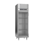 image of Victory FS-1D-S1-G-HC 26" One Section Reach-In Freezer w/ Glass Door, All Stainless Steel, 21 cu. ft.
