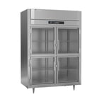image of Victory FS-2D-S1-EW-HG-HC 58" Two Section Reach-In Freezer w/ 4 Half Glass Doors, All Stainless Steel, 49 cu. ft.
