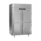 image of Victory FS-2D-S1-HD-HC 52" Two Section Reach-In Freezer w/ 4 Half Solid Doors, All Stainless Steel, 45 cu. ft.