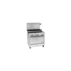 image of Comstock-Castle FSU318 24" Gas Restaurant Range, (4) Open Burners w/ (2) Step-Up, (1) Space Saver Oven, 121.000 BTU