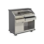 image of FWE CB-4 60 lb. Ice Bin Removable Speed Rack-47" Portable Bar-Laminate Front